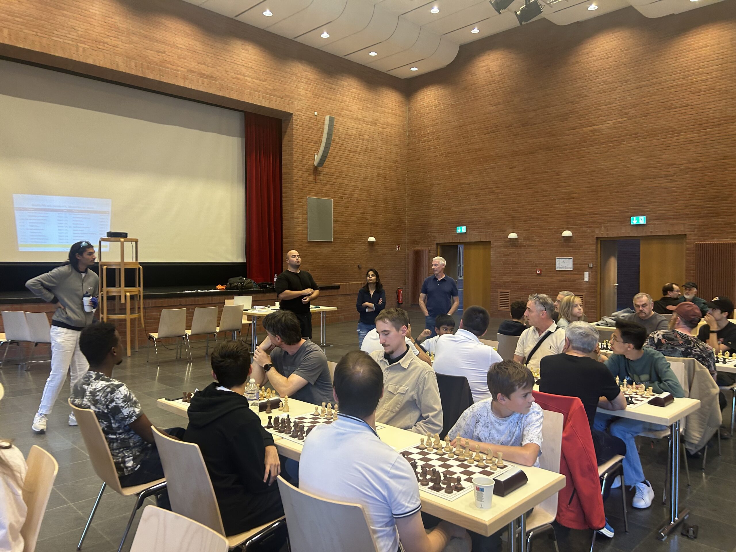 Players at Gambit Bonnevoie’s 90th anniversary rapid tournament