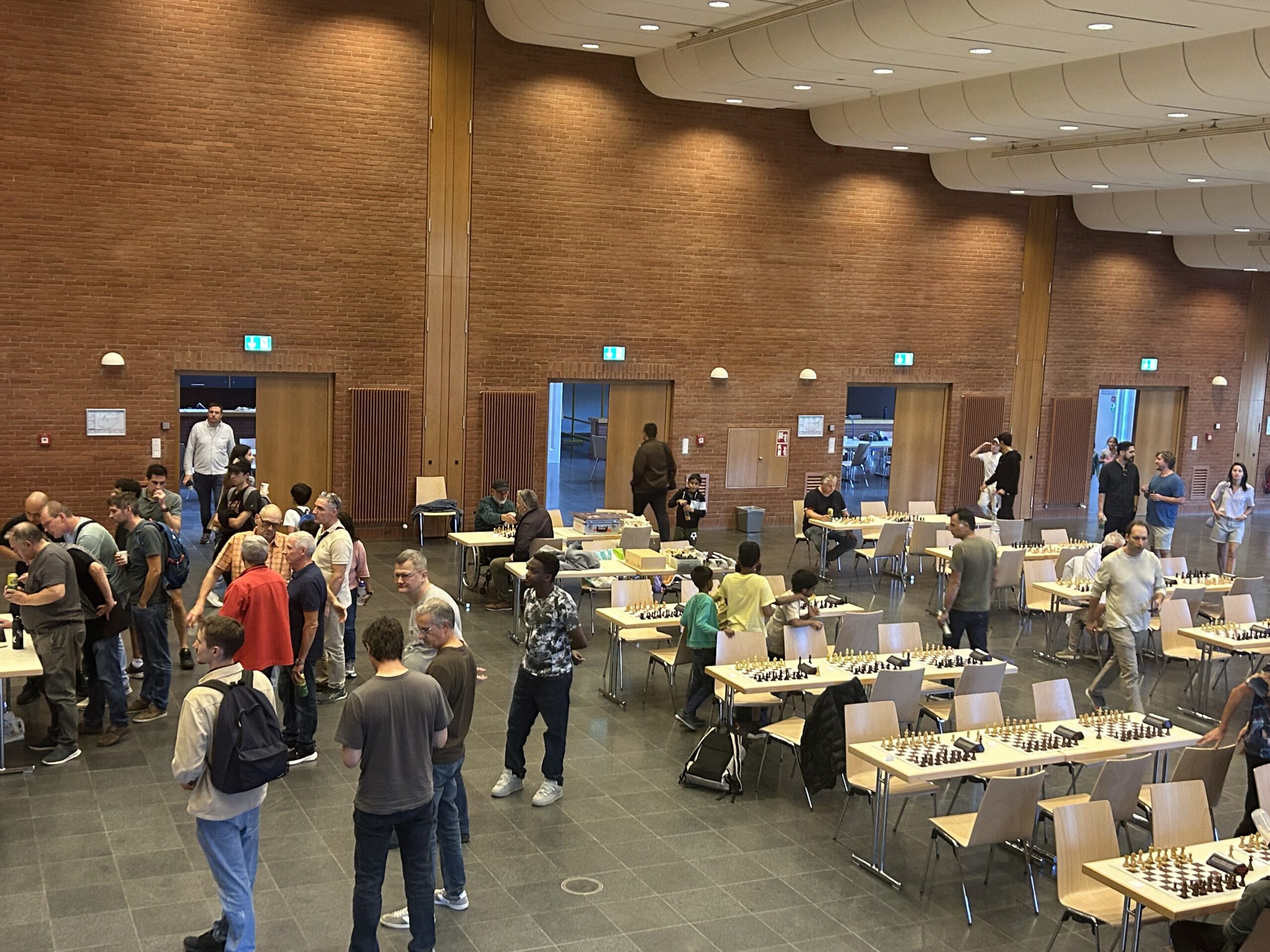 Overview of the tournament hall during Gambit Bonnevoie’s 90th anniversary event