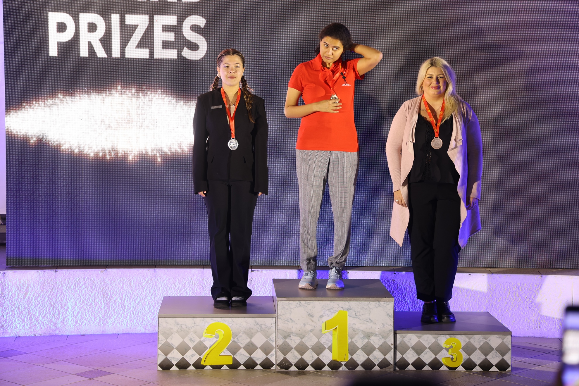 Board 2 medal podium at the European Chess Club Cup in Budva, where Klaudia Kulon won bronze.