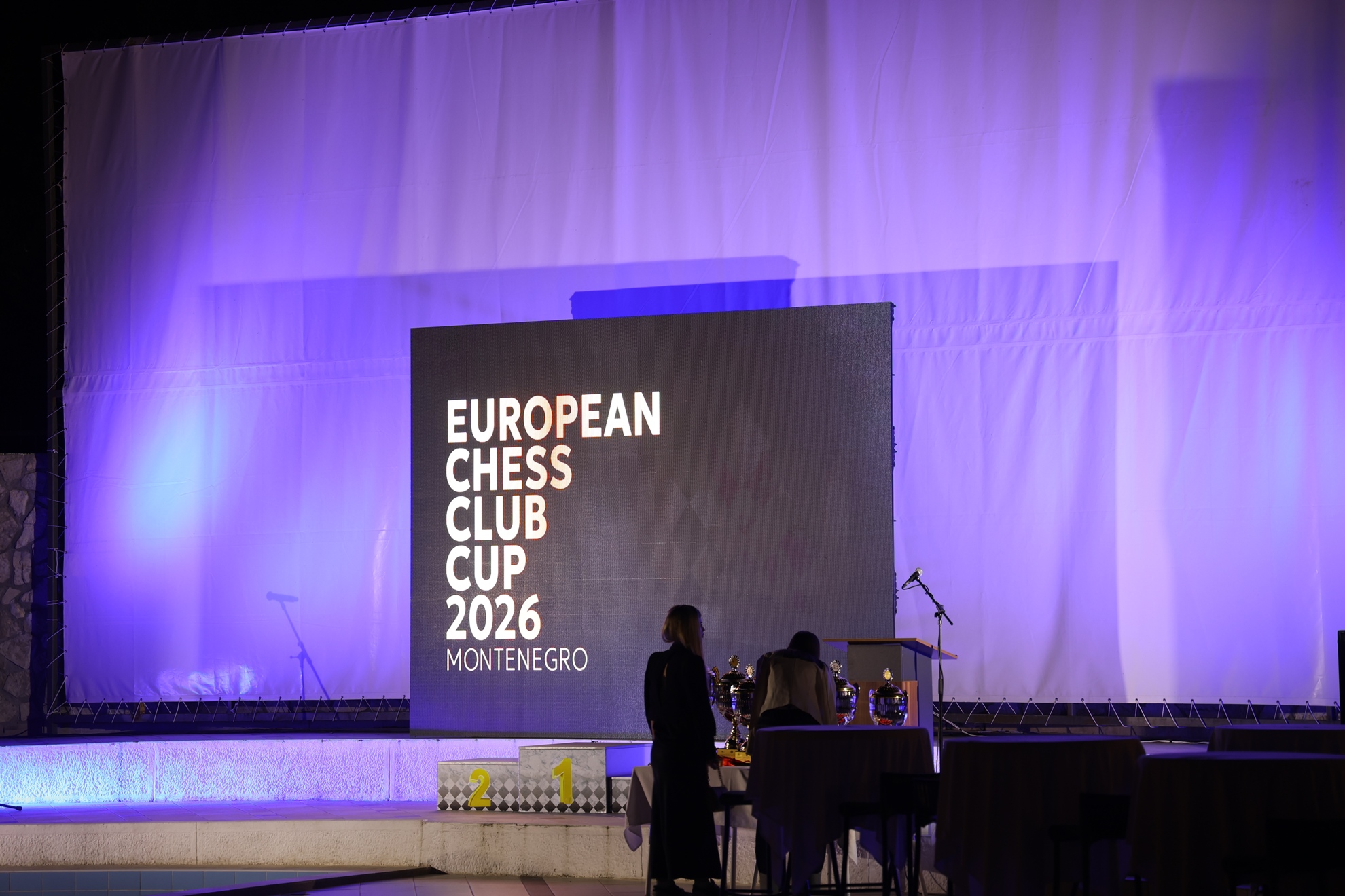 The European Chess Club Cup 2026 stage in Budva.